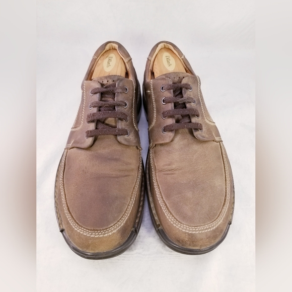 ECCO FUSION SEAWALKER MEN BROWN LEATHER OXFORDS LACES SHOES SIZE 45/11 - Picture 2 of 11